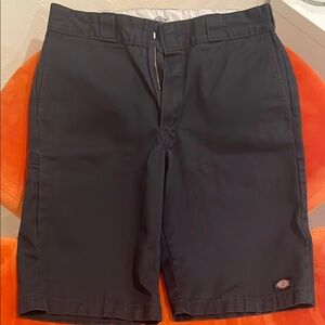 Dickies Black Flat Front Shorts Durable Workwear